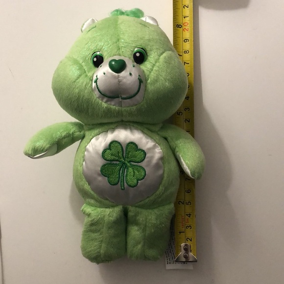 CARE BEARS- GOOD LUCK SHAMROCK 8 INCH CARE BEAR FROM EARLY 2000’S - Picture 12 of 14